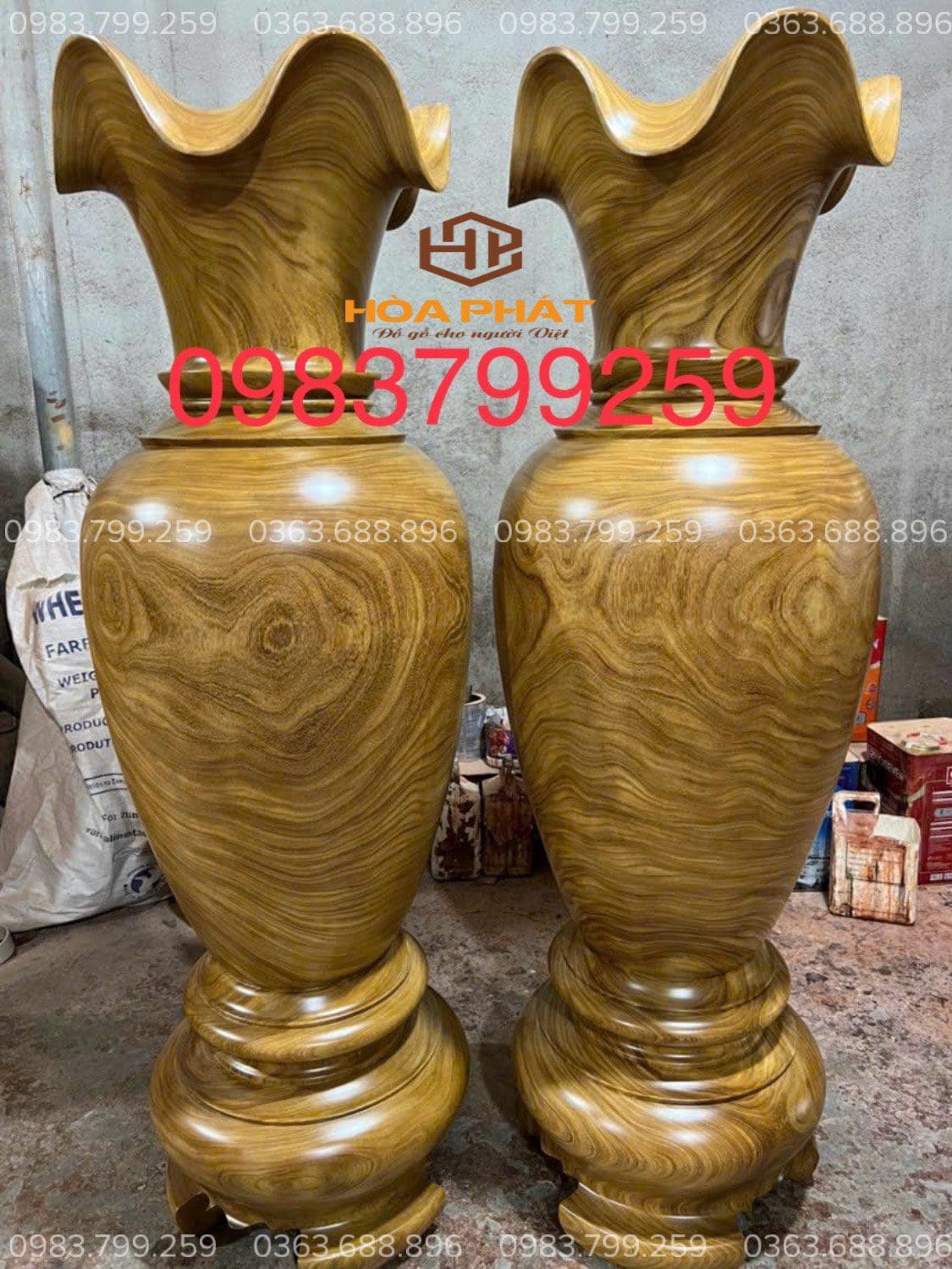 Vẻ đẹp tự nhiên của phôi và đường vân lục bình gỗ nguyên khối