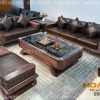 Bộ Sofa Phòng Khách Gỗ Sồi hàng Đại Dày 2 Lớp