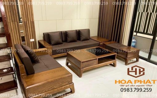 Bộ Sofa Đùi Gà Phòng Khách 2 Văng Gỗ Tự Nhiên