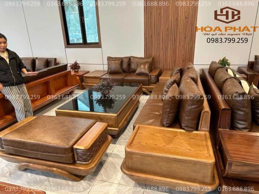 Bộ Sofa Phòng Khách Gỗ Sồi