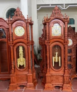 Đồng Hồ Tứ Trụ Vát Gỗ Hương Đá Cao 2m3 Hàng Đẹp Dày Dặn Loại 1