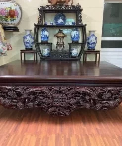 Sập Gỗ Đục Tay Thập Điểu Quần Mai Màu Gụ Cực Đẹp Mẫu Mới 2024