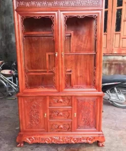 Tủ Rượu Gỗ Hương Đá KT 1m2 x 2m Sâu 40 Hàng Đẹp Dày Dặn