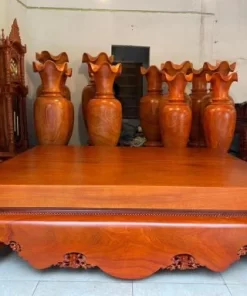 Sập Chân Quỳ Chiếu Ngựa Nguyên Khối Gỗ Hương Nam Phi 1m8 x 2m2 Cực Khủng