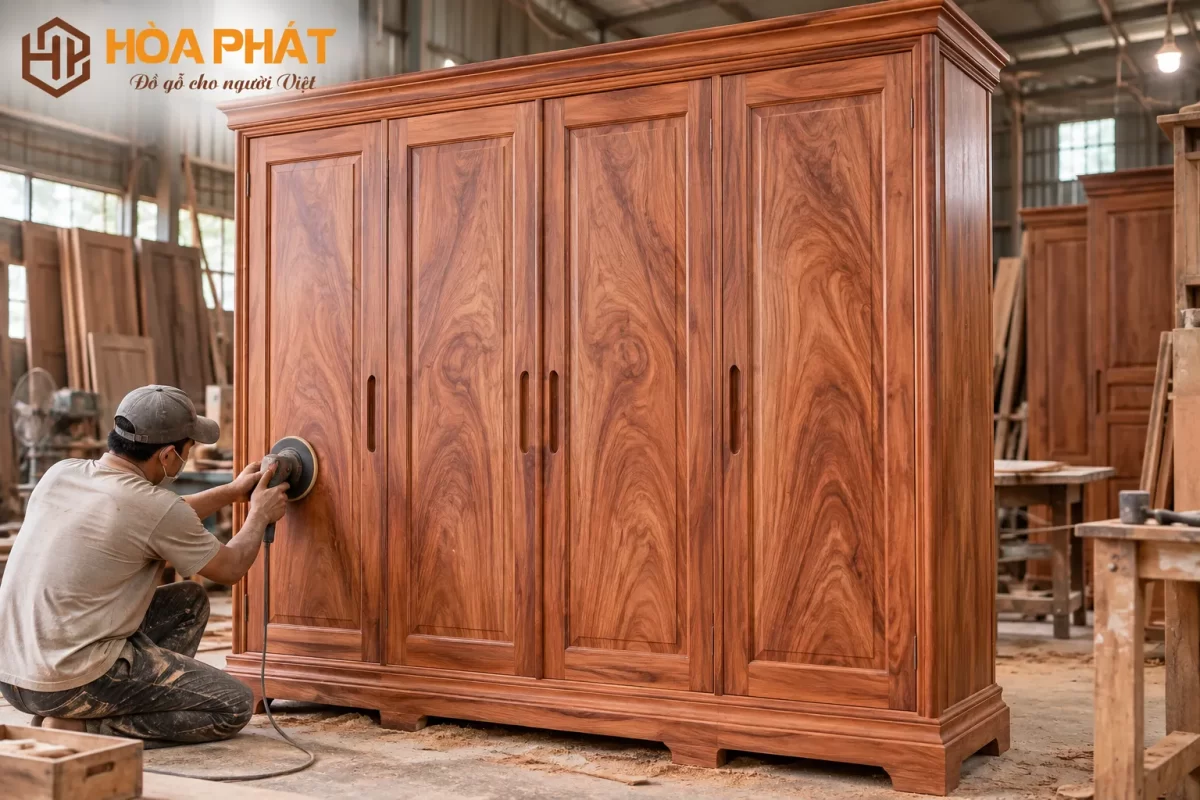 Đồ Gỗ Hòa Phát nhận chế tác và đặt đóng nội thất gỗ tự nhiên theo yêu cầu.
