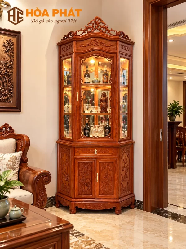 Thiết kế góc 60 giúp tận dụng hiệu quả vị trí góc trong phòng khách