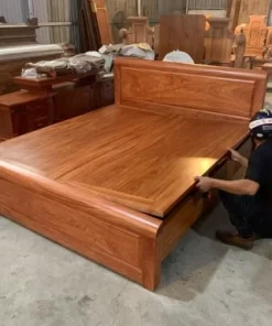 Giường Ngủ Gỗ Hương Nam Phi 1m8 x 2m Hàng Đẹp Dày Dặn