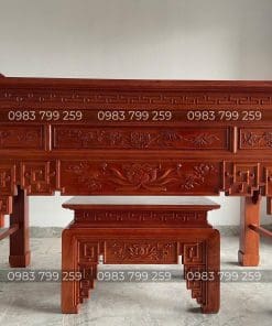 Bàn Thờ Mẫu Sen Gỗ Hương Đá Chân 12 Dài 197 Rộng 97 Cao 127