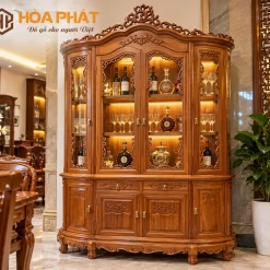 Tủ Rượu Vòm Gỗ (Gõ+Hương)
