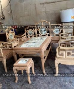 Ghế Móc Mỏ Gỗ Gụ 8 Món