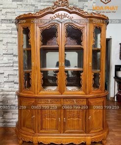 Tủ Rượu Vòm Gỗ Gõ 1m6