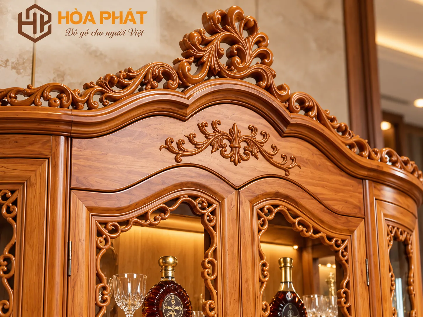 Tủ Rượu Vòm Gỗ (Gõ+Hương) Tủ Rượu Vòm Gỗ (Gõ+Hương) - Ảnh 3