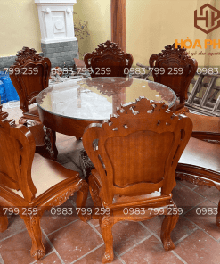 Bàn Ăn Nguyên Khối 8 Ghế