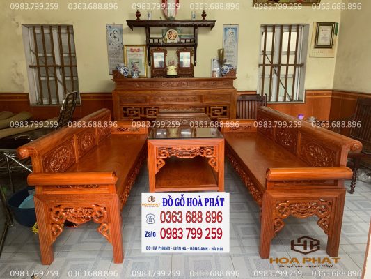 Bàn Ghế Trường Kỷ Đồ Gỗ Hòa Phát – Tinh Hoa Nội Thất Cổ Truyền VTDF0022 scaled 1