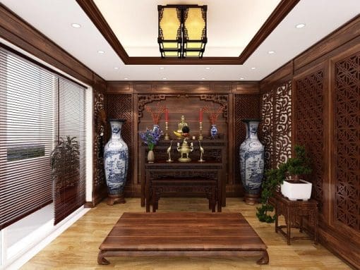Vách Ngăn Phòng Thờ CNC 01