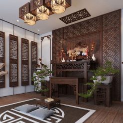 Vách ngăn CNC phòng thờ