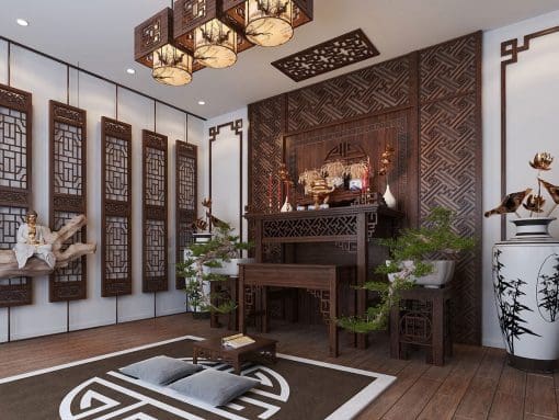 Vách Ngăn Phòng Thờ CNC 04