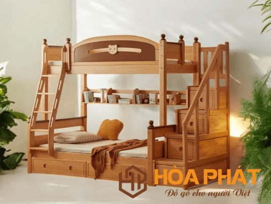 Top 10 Mẫu Giường Gỗ 2 Tầng Đáng Mua Nhất Hiện Nay Giuong-2-tang-go-3