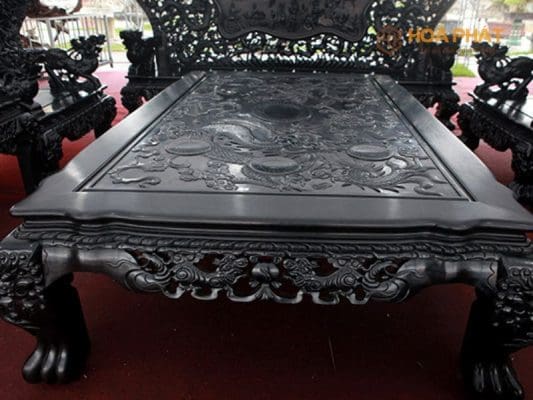 Bộ bàn ghế gỗ mun đen 27 tỷ – Siêu phẩm nội thất của đại gia Thanh Hóa Bàn Gỗ Mun đen 27 Tỷ