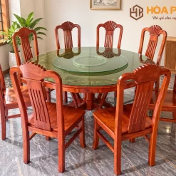 Bộ Bàn Ăn 6 Ghế Gỗ Xoan Đào