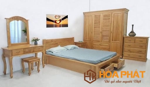Top Mẫu Giường Tủ Phòng Ngủ Gỗ Tự Nhiên Bán Chạy Hiện Nay Combo-noithatphongngu