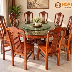 Bộ Bàn Ăn Tròn Mẫu Ghế Xòe Quạt