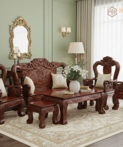 Trang chủ - Đồ Gỗ Hòa Phát Bộ Bàn Nghế Gõ đỏ Tay 16 Mẫu 1
