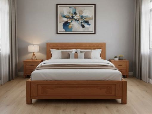 Giường Gỗ Sồi 1m4