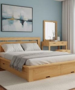 Trang chủ - Đồ Gỗ Hòa Phát Giường Gỗ Sồi Nga 2mx2m2