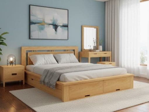 Giường Gỗ Sồi Nga 2mx2m2