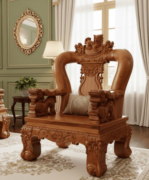 Nghế Gõ đỏ Tay 18