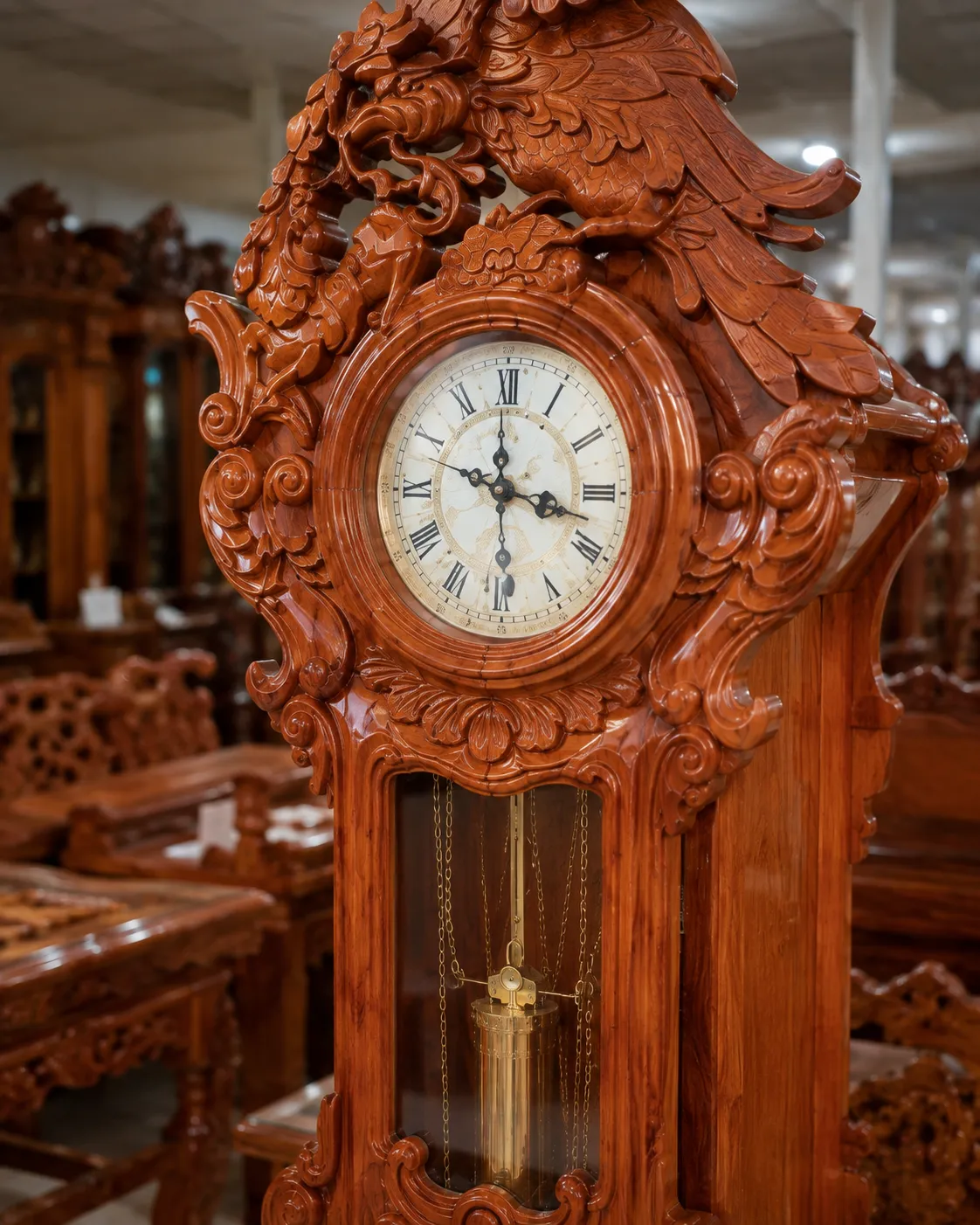 Đồng Hồ Cây Quả Lắc Gỗ Tự Nhiên | Đồ gỗ Hòa Phát Đồng hồ cây quả lắc được bảo hành và hỗ trợ kỹ thuật tại Đồ Gỗ Hòa Phát