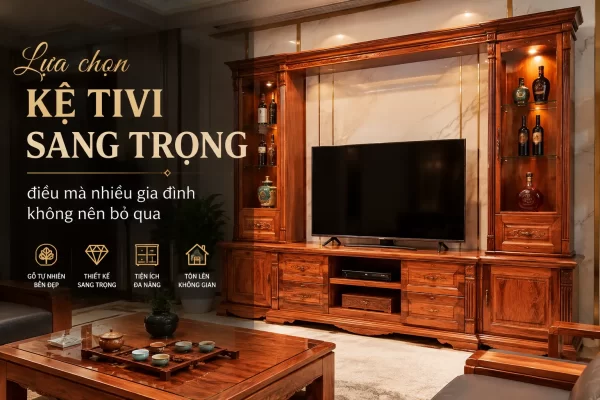 Lựa chọn kệ tivi sang trọng - điều mà nhiều gia đình không nên bỏ qua