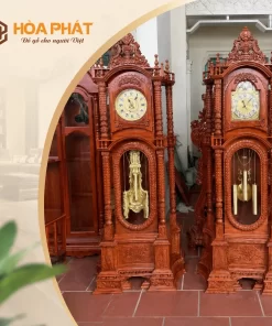 Mẫu đồng hồ dát vàng gỗ hương đá hàng đẹp