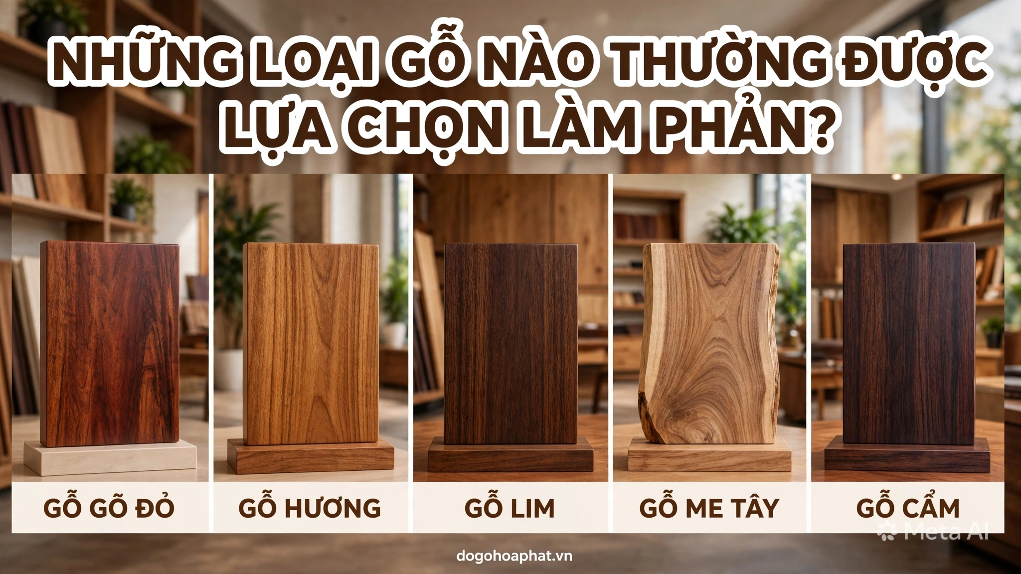 Những loại gỗ nào thường được lựa chọn làm phản?