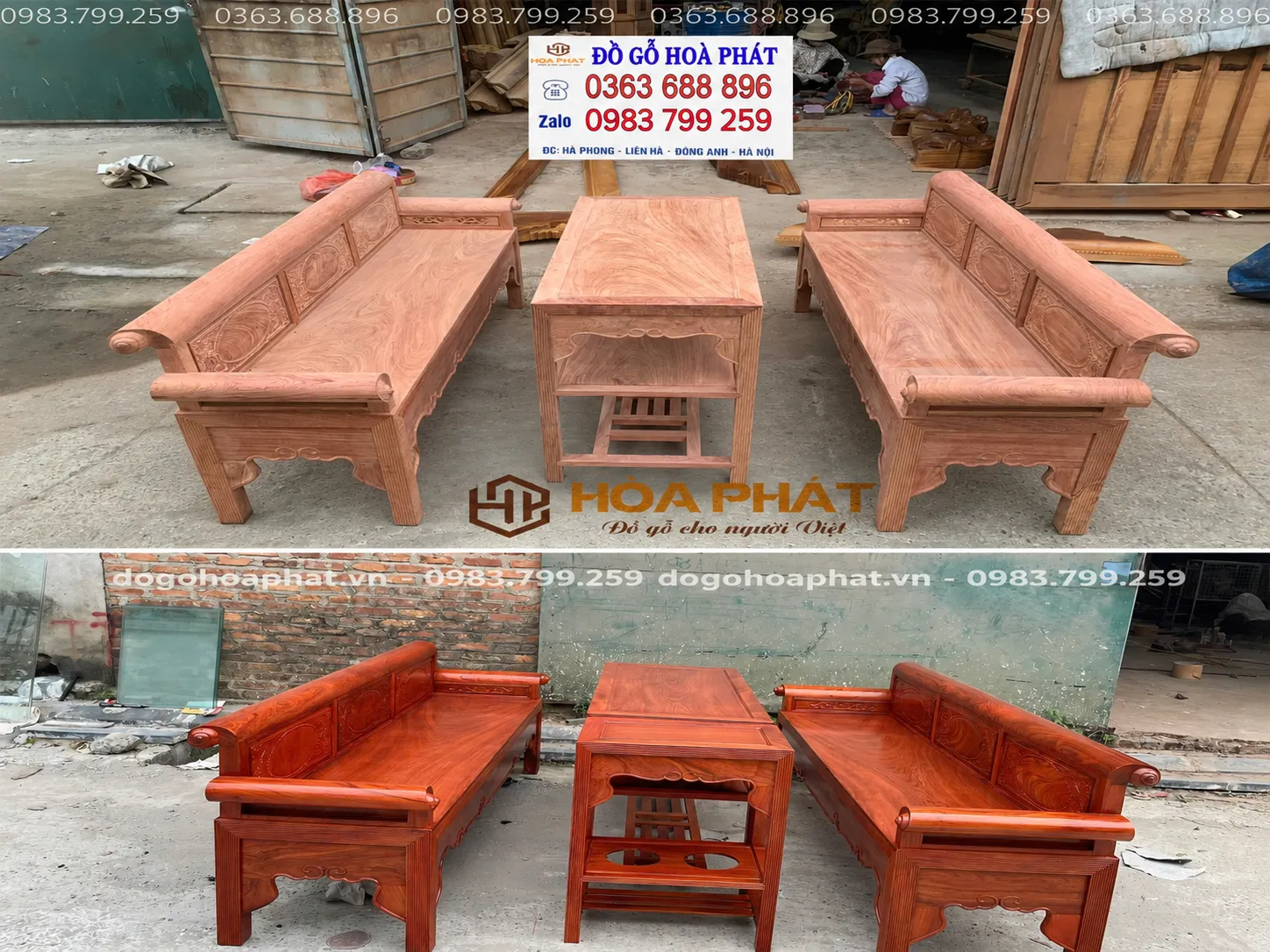 Trường Kỷ Gỗ Hương Đá Đoản 1m97 Cao 81 Rộng 62 – Bàn 1m15 Trường kỷ gỗ hương đá đoản 1m97, thiết kế bề thế và sang trọng