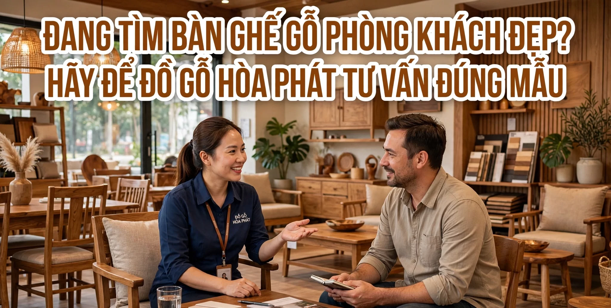 Đang tìm bàn ghế gỗ phòng khách đẹp? Hãy để Đồ Gỗ Hòa Phát tư vấn đúng mẫu cho căn nhà của bạn