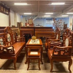 Bàn ghế móc mỏ gỗ hương đá tuyển chọn vân