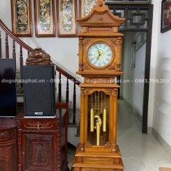 Đồng Hồ Vuông Pháp Gỗ Hương Ta Cao Cấp Cao 2m2