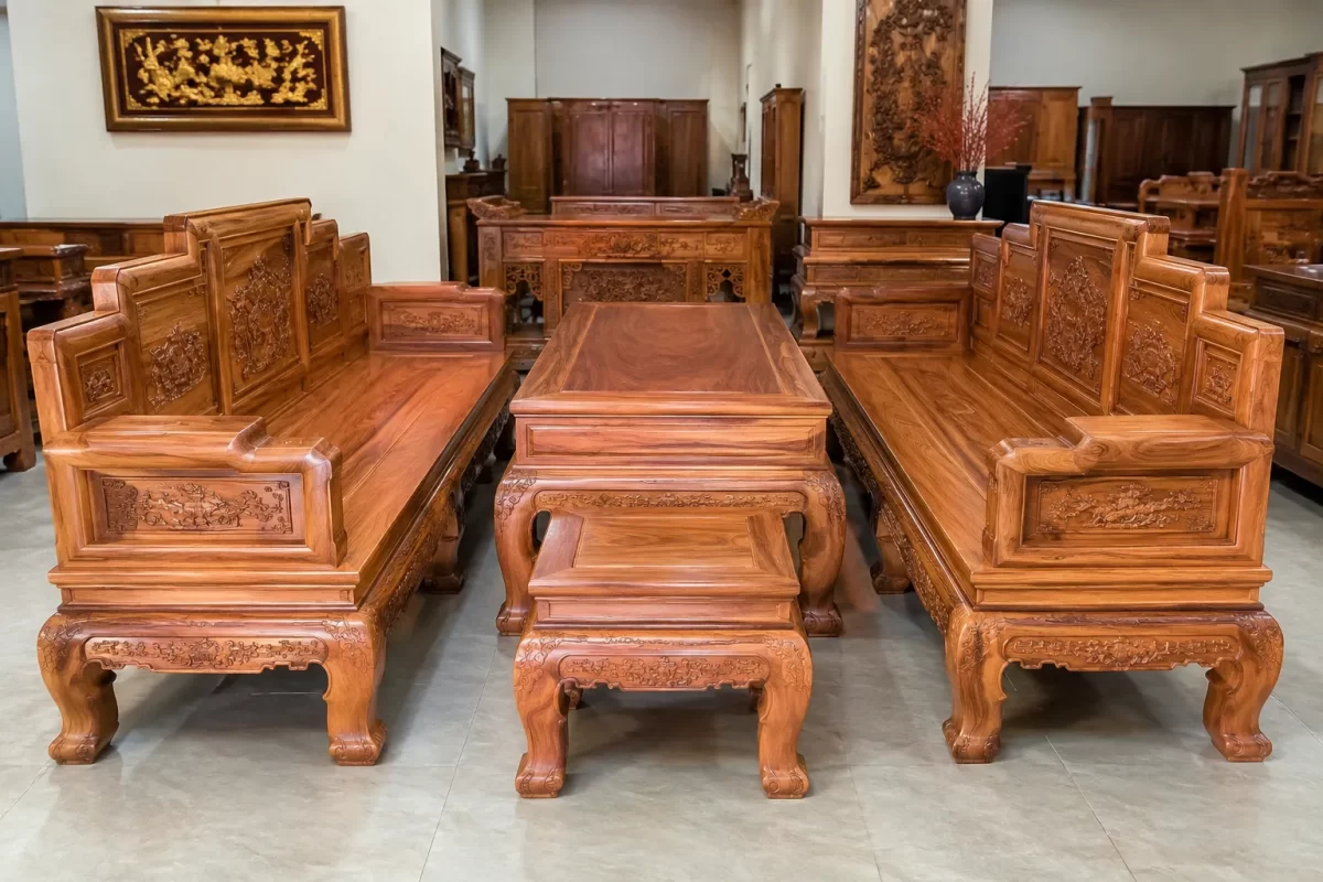Gỗ gọ đổ với mày sắc tươi sáng