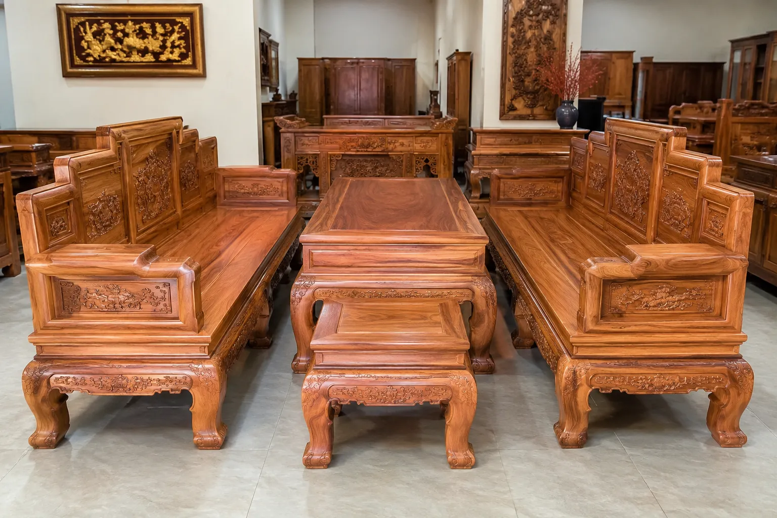 Cách Chọn Trường Kỷ Gỗ Đẹp, Chắc Chắn Và Bền Lâu Đo kích thước trường kỷ gỗ để lựa chọn sản phẩm phù hợp với phòng khách.