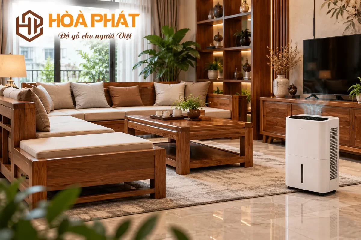 Chủ động kiểm soát độ ẩm trong mùa nồm để bảo vệ đồ gỗ tự nhiên