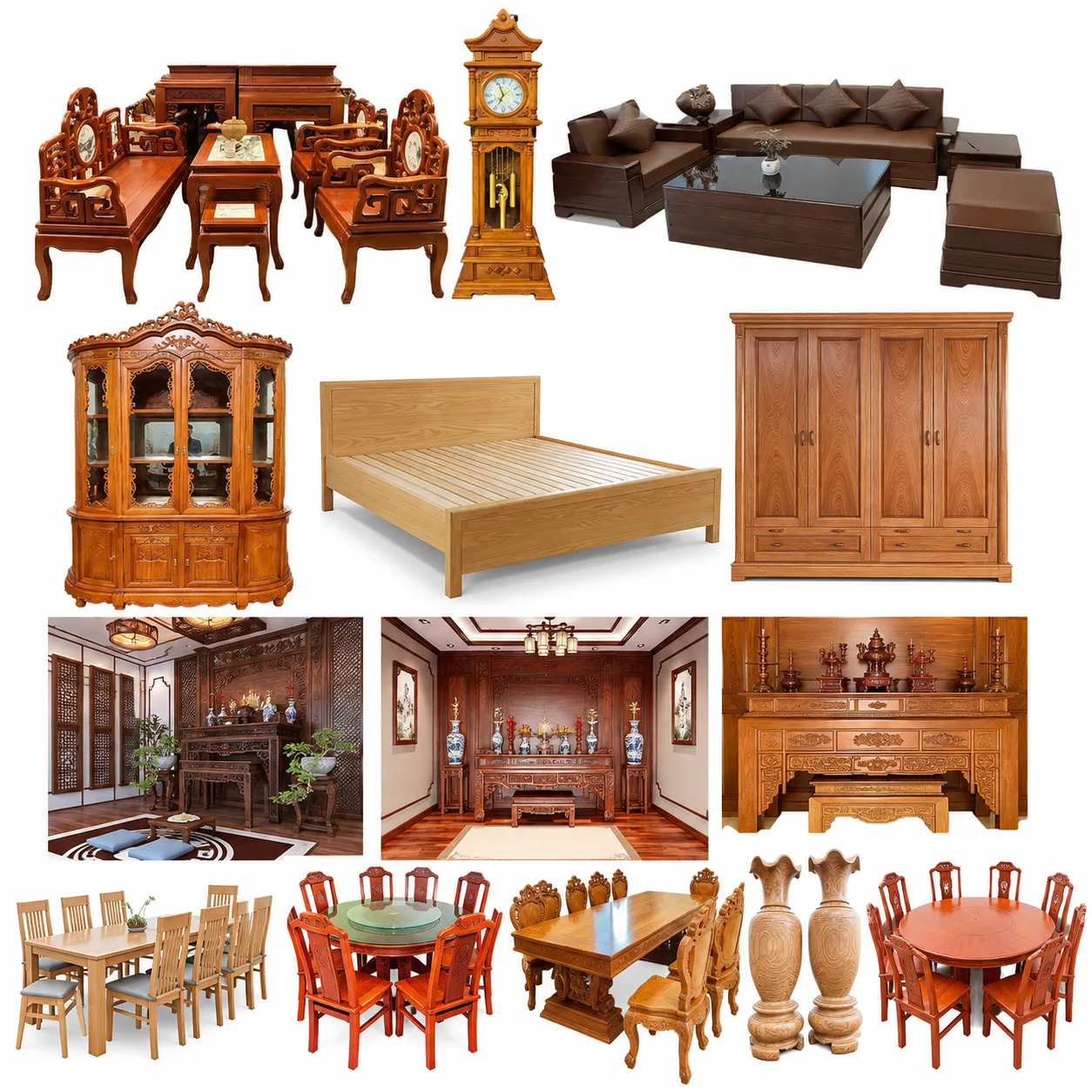 Mẫu đồ gỗ nội thất đẹp từ gỗ tự nhiên