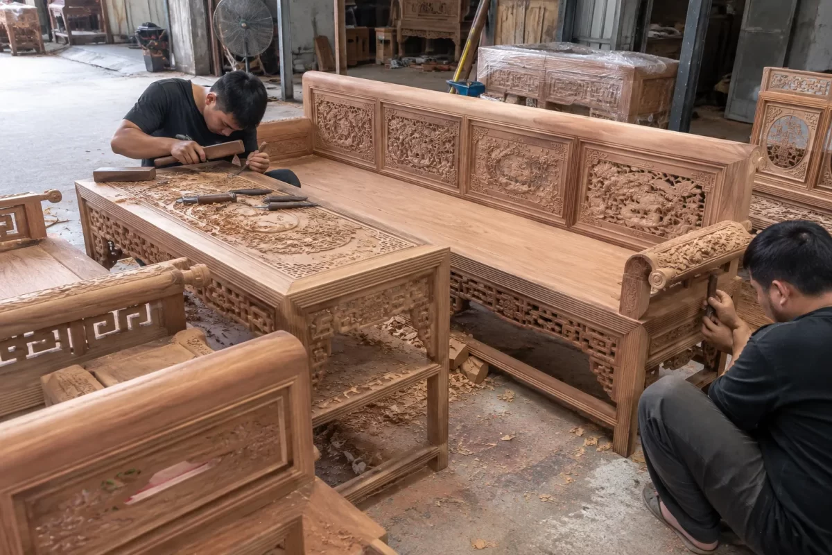 Đồ Gỗ Hòa Phát cung cấp thiết kế các mẫu trường kỳ gỗ 