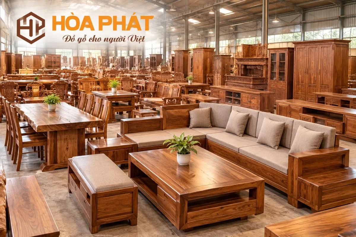Đồ Gỗ Hòa Phát cung cấp đa dạng nội thất gỗ tự nhiên cho không gian gia đình