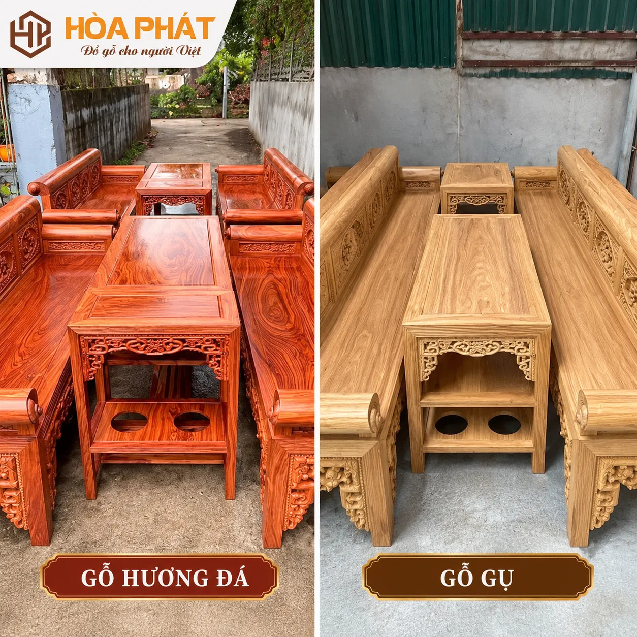 Trường Kỷ Gỗ Gụ Và Gỗ Hương Đá: Nên Chọn Loại Nào? Trường kỷ gỗ gụ và gỗ hương đá có vẻ đẹp riêng, phù hợp với nhiều phong cách nội thất.
